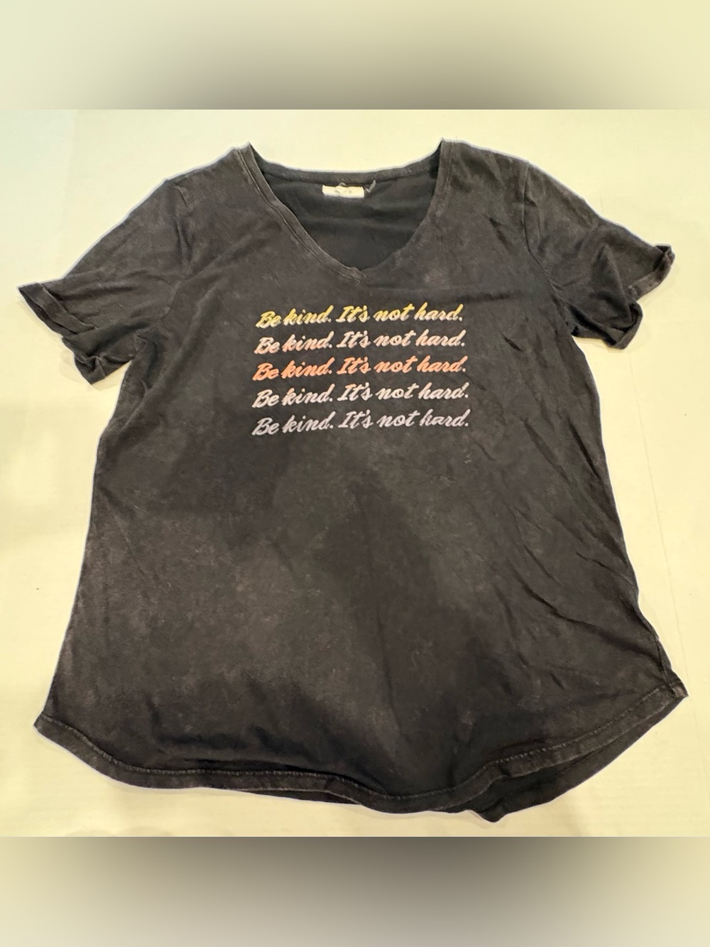 Maurices Black V-Neck Short Sleeve Tee